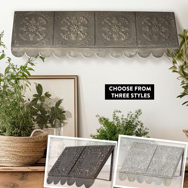 1800s Reproduction Ceiling Tile Awning, Pick Your Style