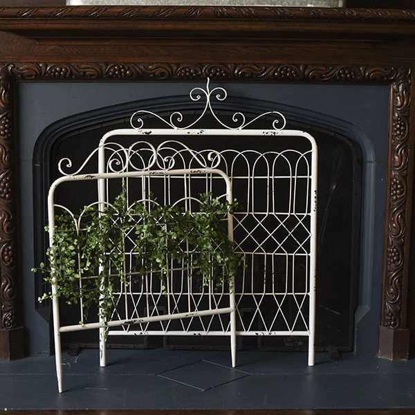 Decorative White Garden Gate, Pick Your Size