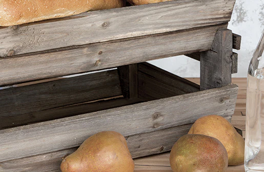 Distressed Stackable Wooden Bin