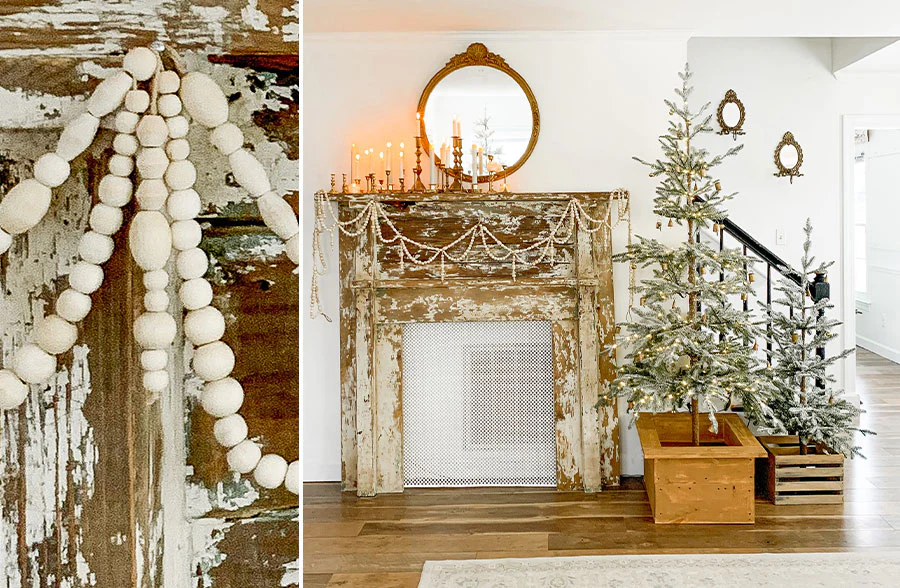 72 Inch Long Paulownia Wood Bead Garland