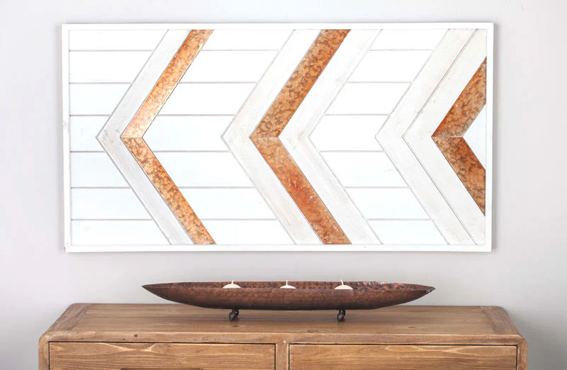Barn Door Inspired Chevron Wall Decor
