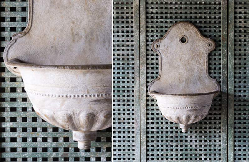 HUGE Rustic Wall Mounted Scalloped Basin