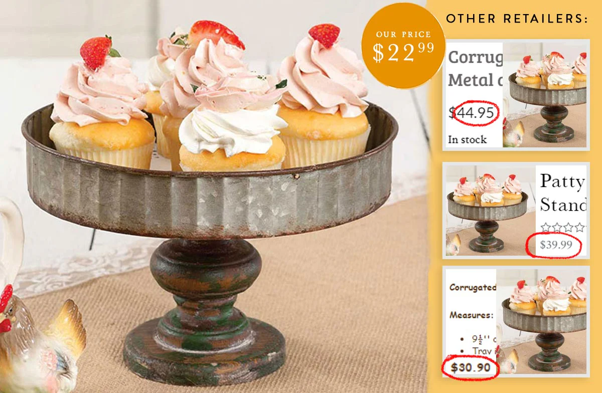 Corrugated Galvanized Metal and Wood Stand