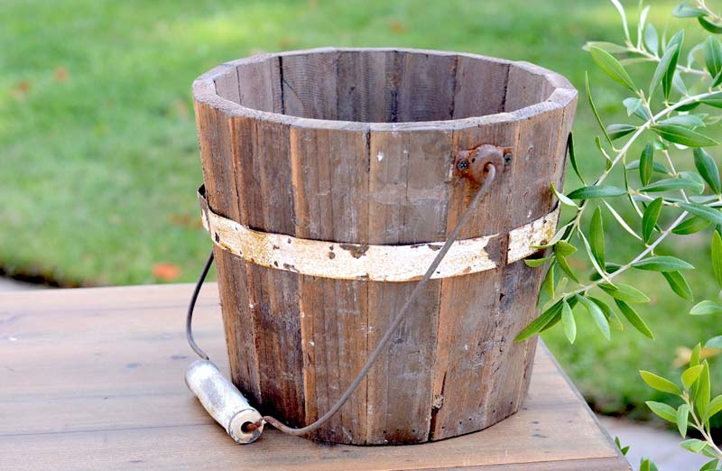 Rustic Wooden Pail