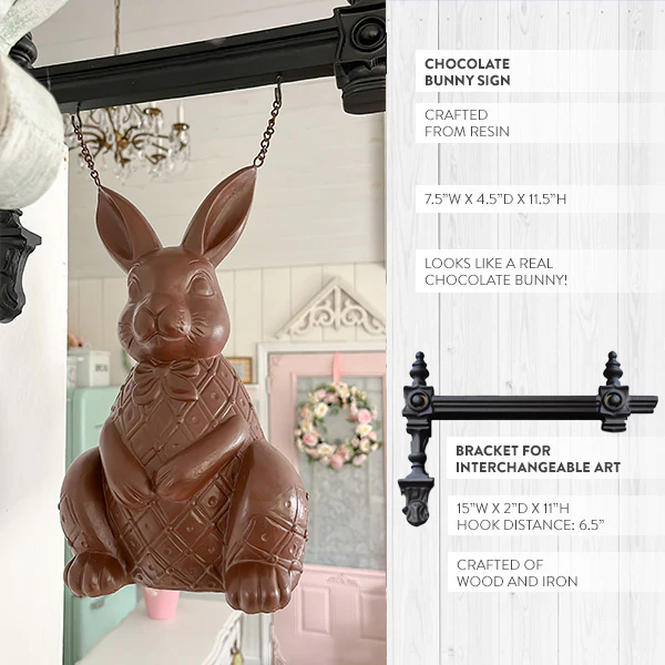 3D Chocolate Bunny Sign With New Bracket Option | Our Easter Signs Of The Seasons Edition