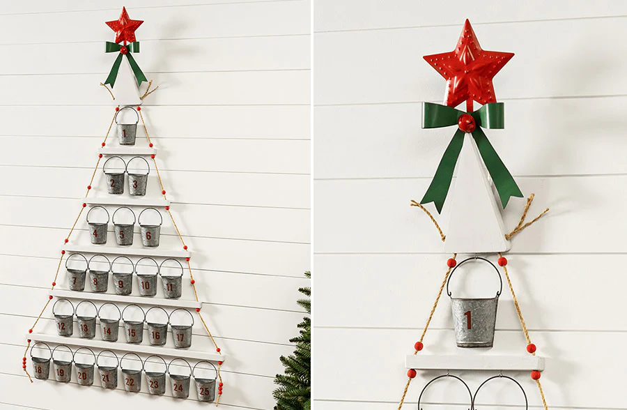 HUGE Advent Calendar Layered Bucket Tree