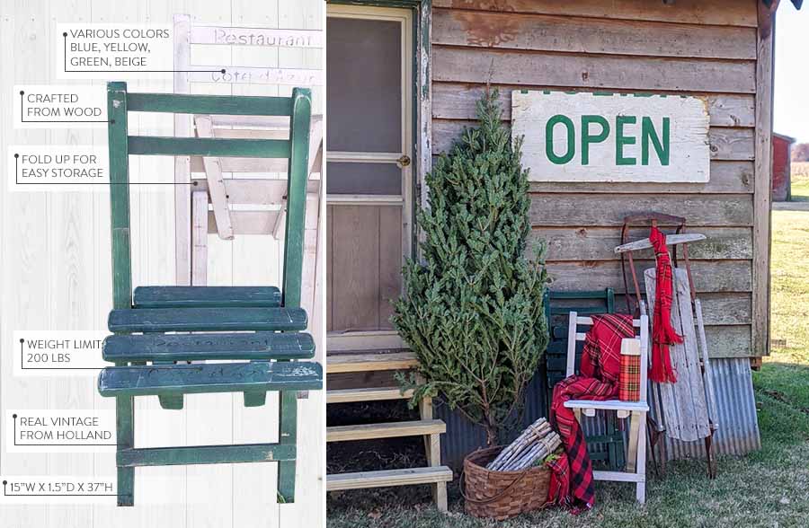 FOUND 1920s Antique Wooden Folding Chairs
