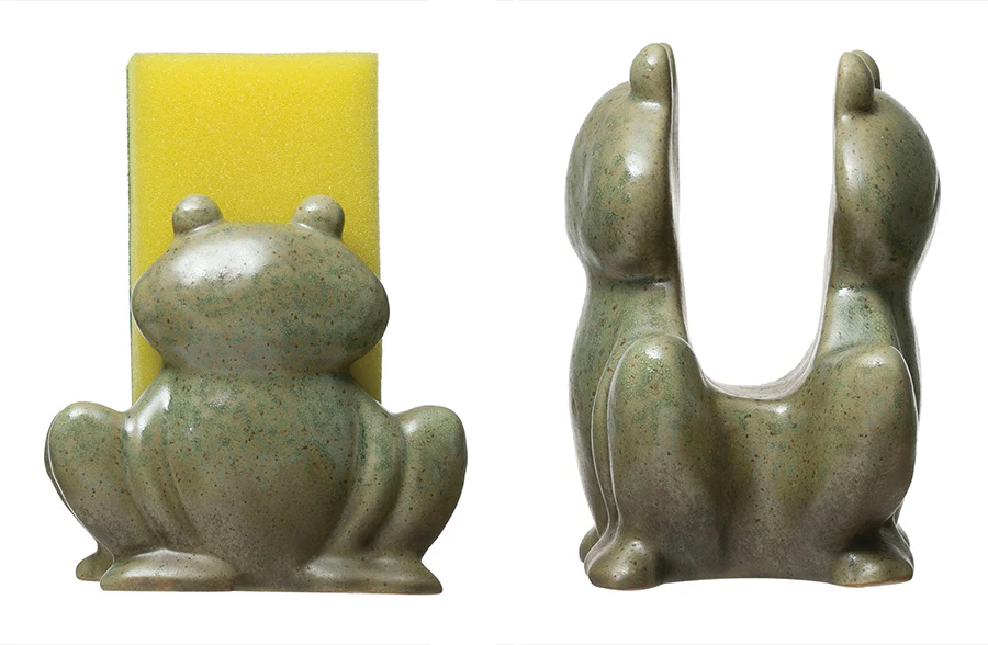 Stoneware Frog Sponge Holder