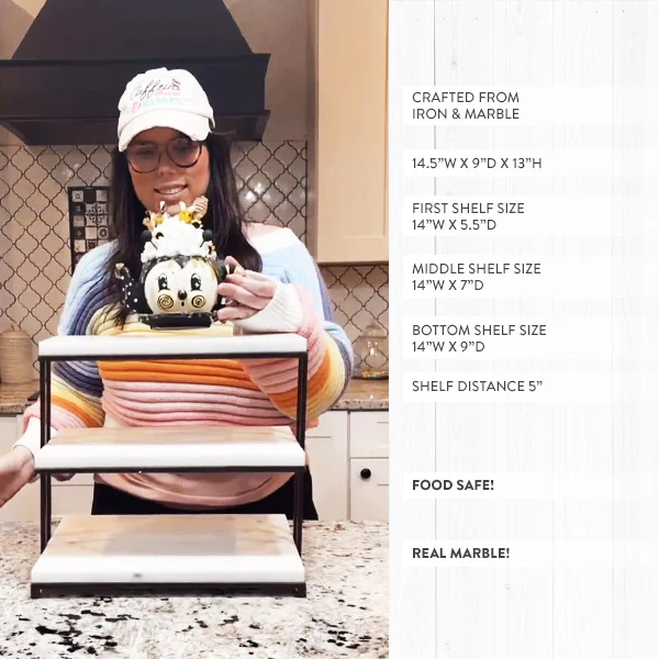 Marble Three Tiered Dessert Stand