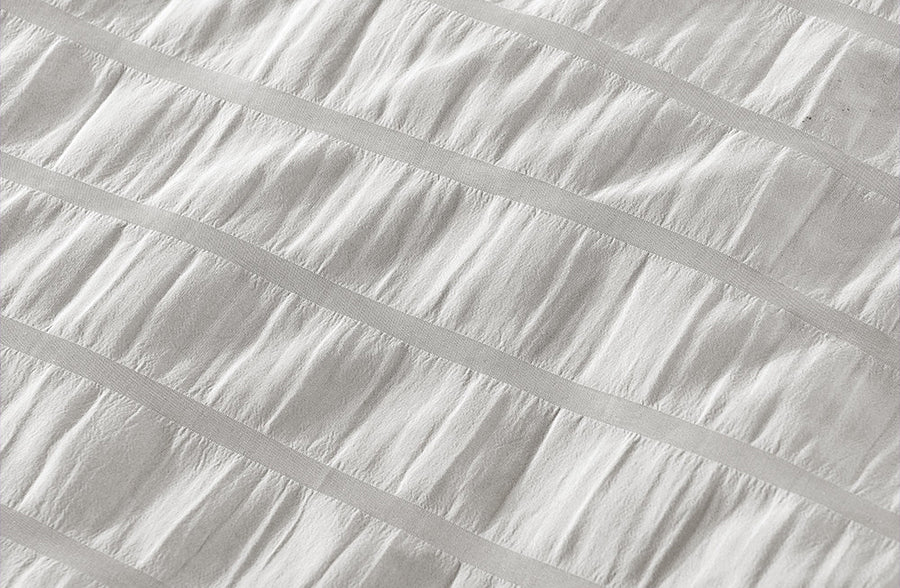 Farmhouse Seersucker Bedding, Pick Your Color