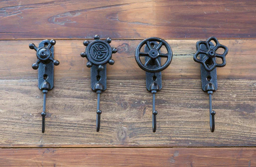 Cast Iron Faucet Hook Set Of 4