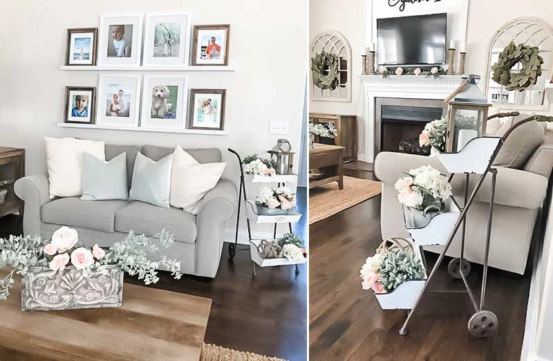 Three Tiered Enamel Rolling Planter