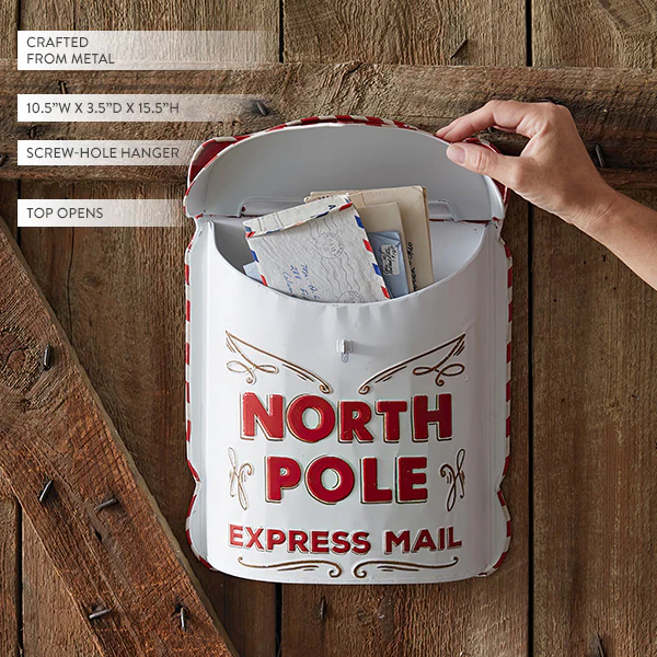 North Pole Express Mail Hanging Mailbox