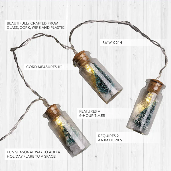 Christmas Tree Bottles Light Garland