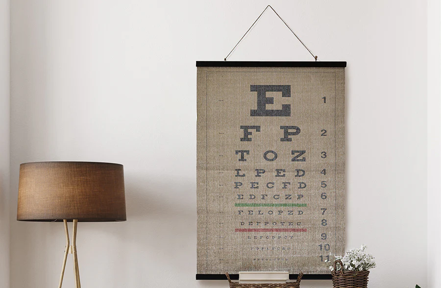 Vintage-Inspired Hanging Eye Chart