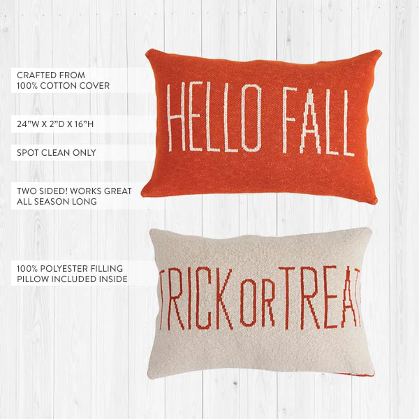Reversible Trick or Treat Lumbar Pillow