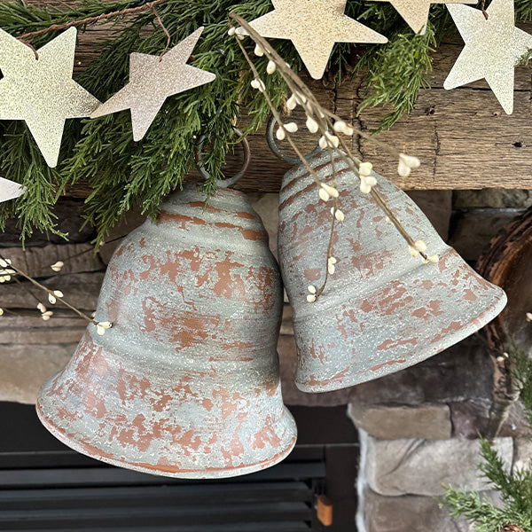 Distressed Metals Bells, Set of 2