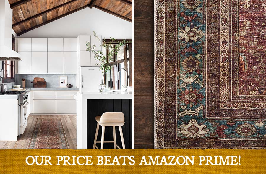 Loloi Brick / Blue Layla Rug Collection, Pick Your Size