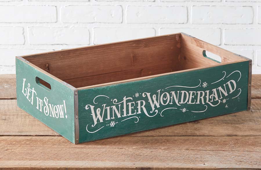 Winter Wonderland Holiday Wood Crate