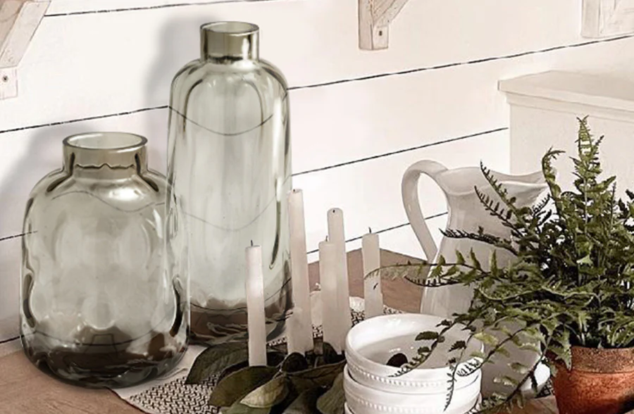 Hammered Glass Vase, Pick Your Size