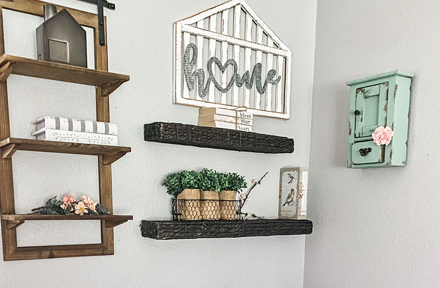 Handwoven Water Hyacinth Wall Shelf, Pick Your Size