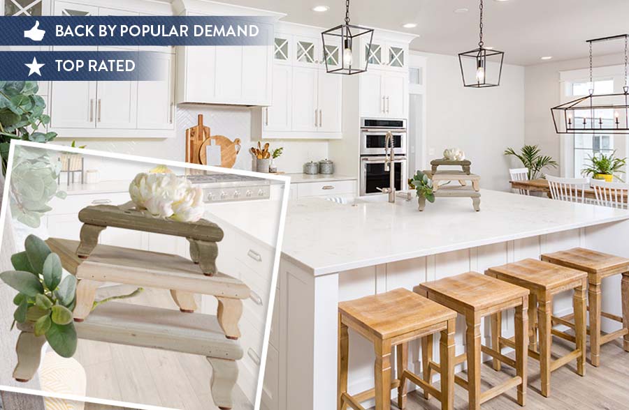 Multi-Color Wooden Risers, Set of 3