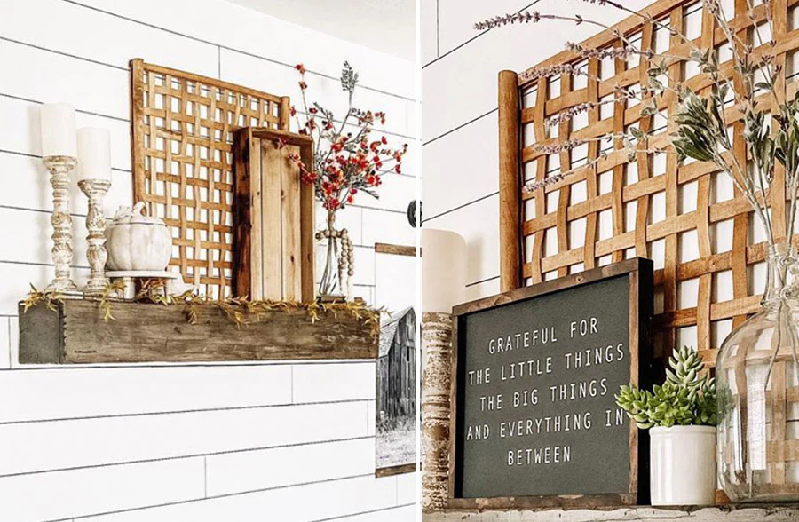 Tobacco Basket Inspired Wood Wall Decor, Set of 2