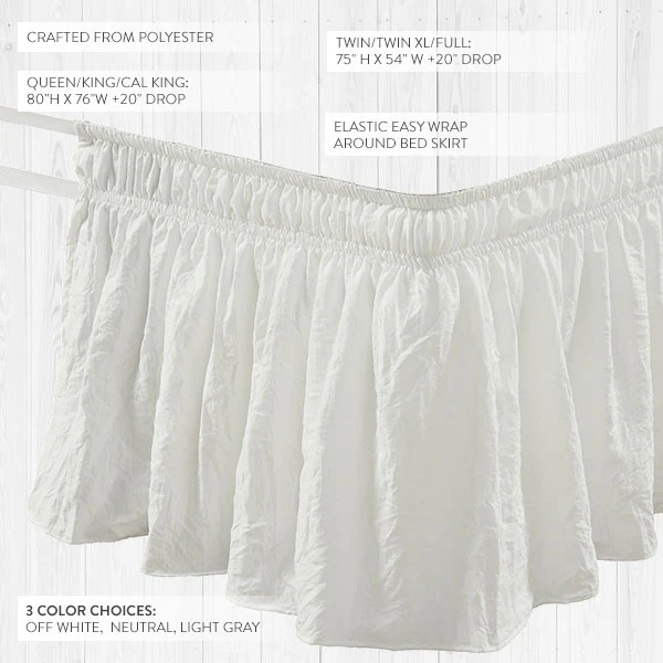 Wrap-Around Ruffle Bed Skirt, Pick Your Color