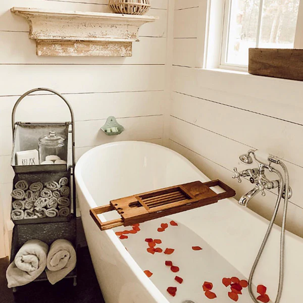 HUGE Galvanized Metal Three Bin Cart