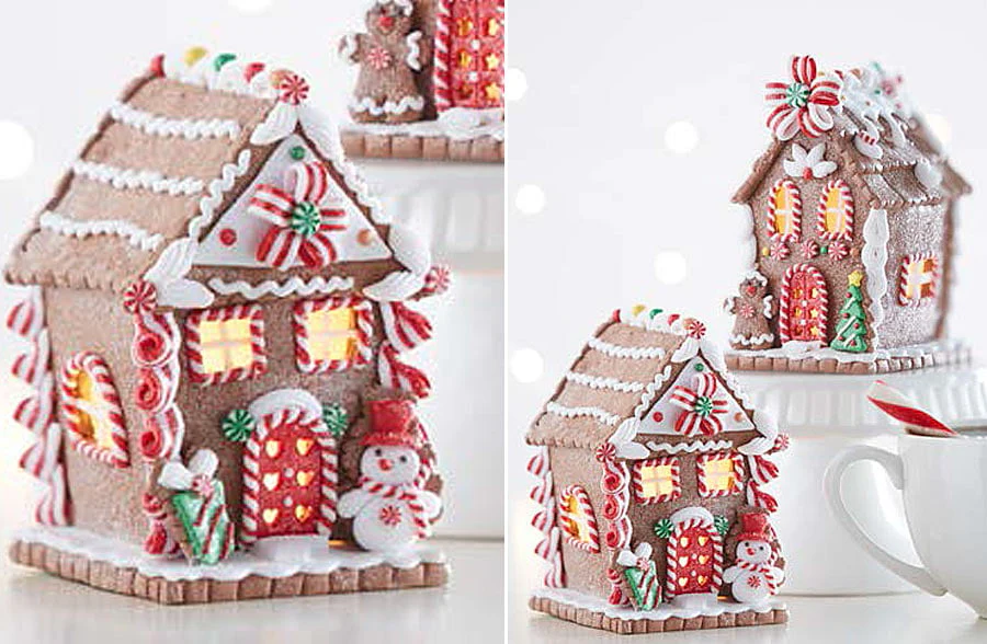 Light Up Gingerbread House, Set of 2