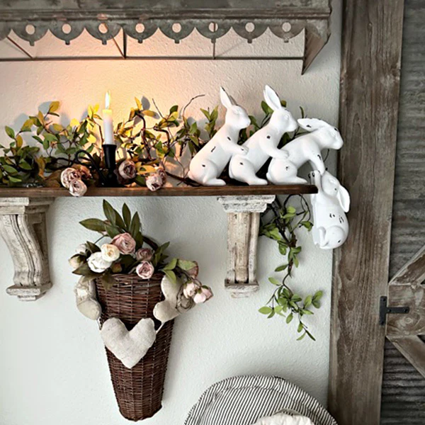 Playful Friends Bunny Decor Statues