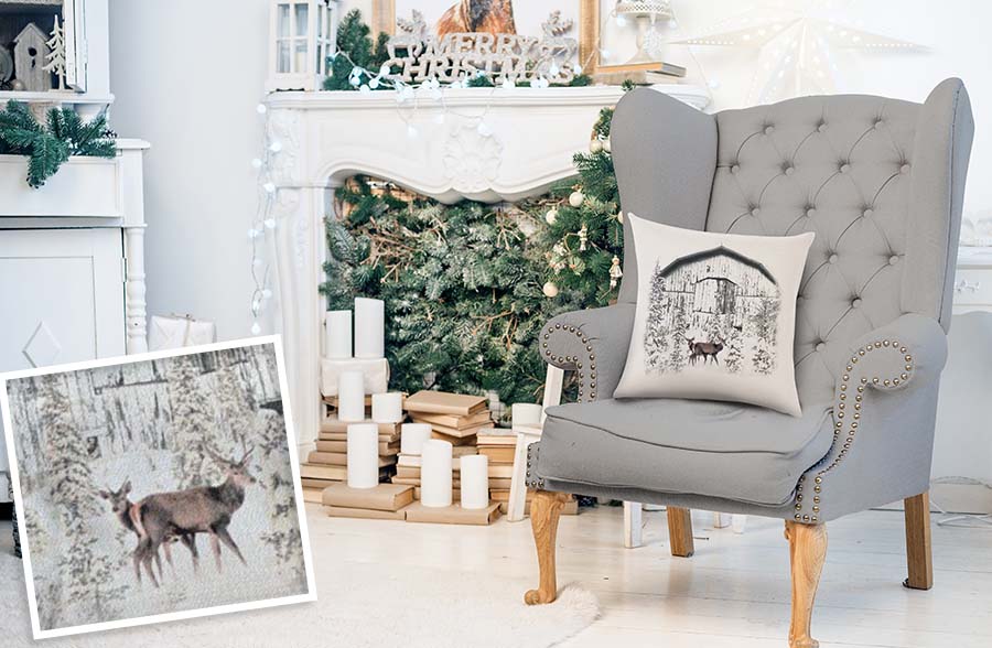 Winter Barn Pillow Cover | Handmade in the USA