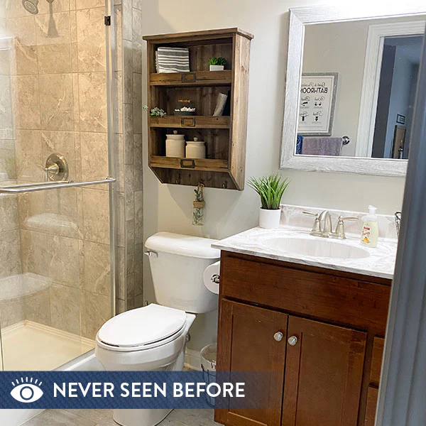 Old Fir Wood Hanging Cubbies with Hooks