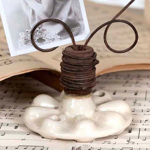 Vintage Drawer Pull Photo Holders, Set of 2