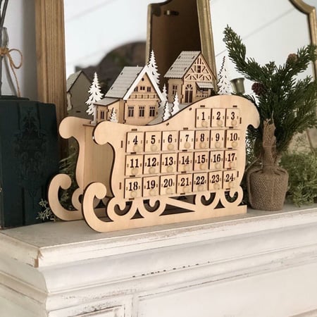 Santa's Sled Countdown Calendar