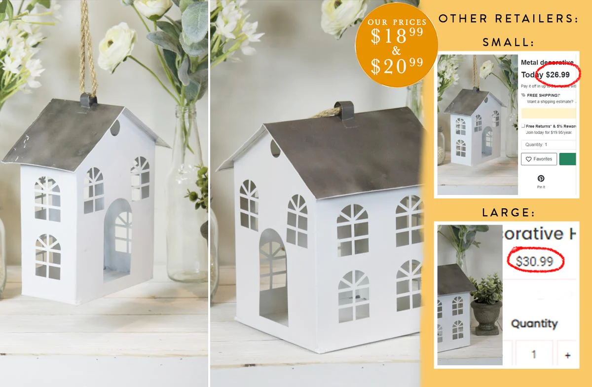 Metal Decorative House, Pick Your Size