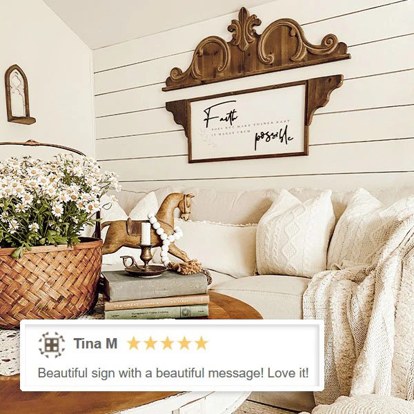 Multi-Layered Script Sign with Wooden Frame