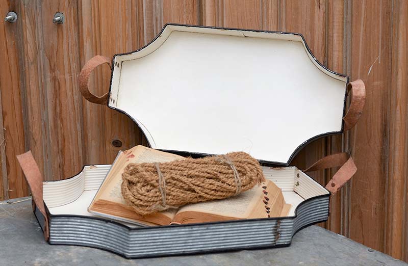 White Enamel Tray Set Of 2