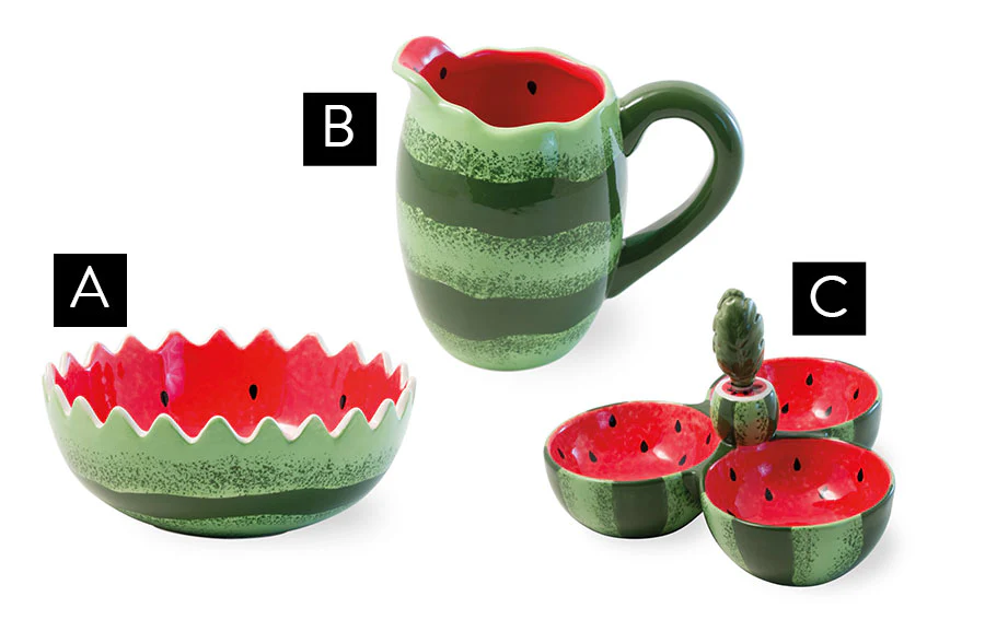 Summer celebrations watermelon dishware collection, build your set