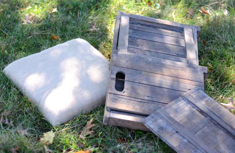 Collapsible Wooden Storage Stool