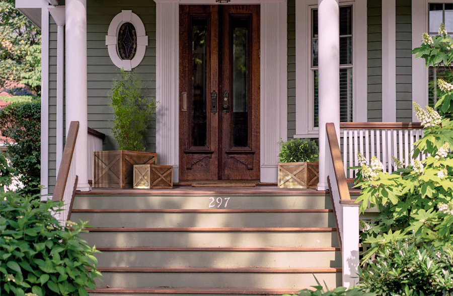 Distressed Barnwood Planters, Set of 3