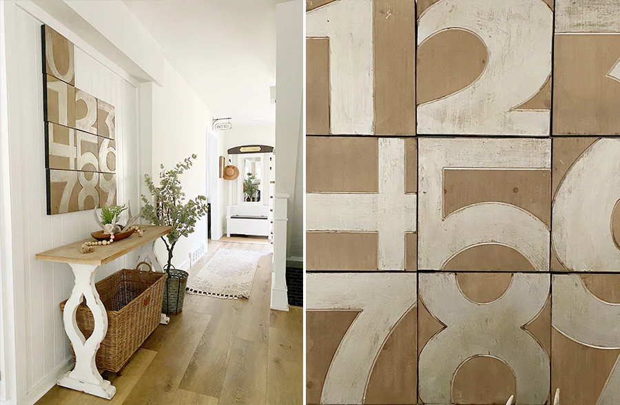 Numbered Wall Tile Decor, Set of 10