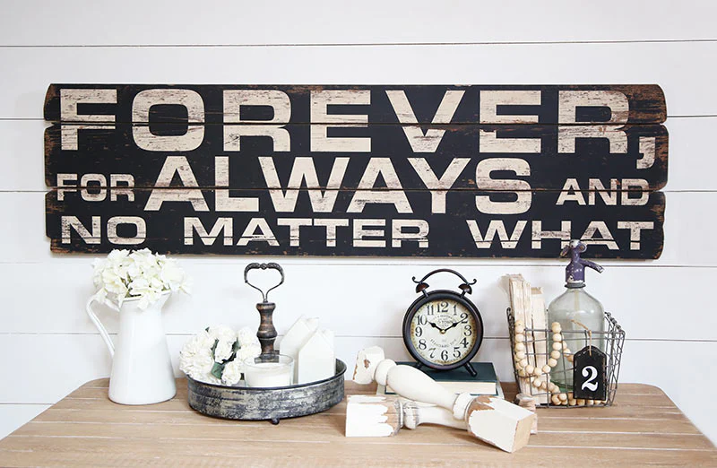 Forever and Always Subway Art Sign