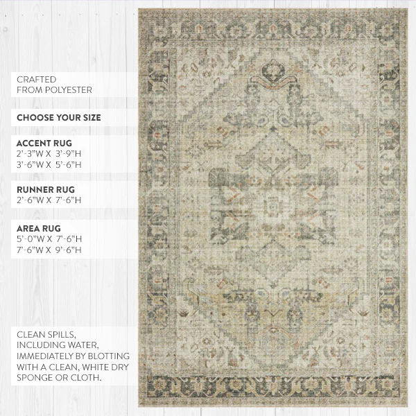 Desert Beige Vintage Rug, Choose Your Size