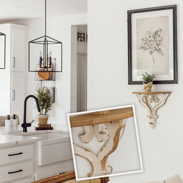 Charming Cottage Corbel Scroll Shelf