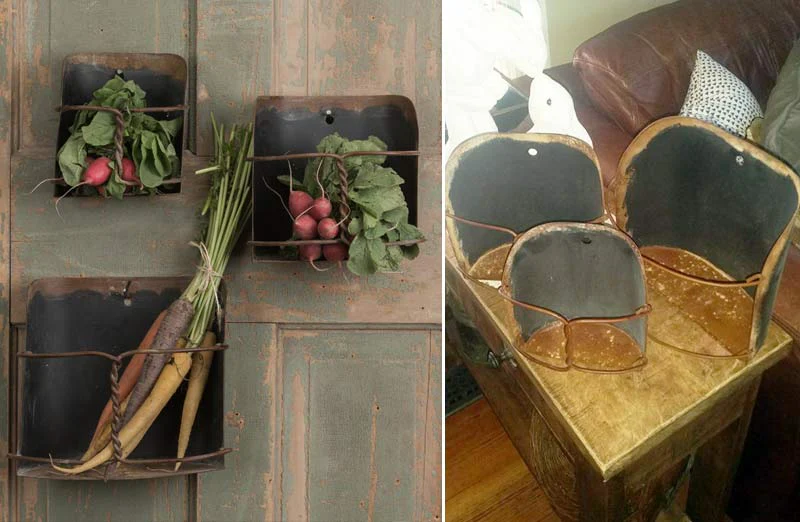 Wall Mounted Grain Feed Scoop Shelf  Set of 3