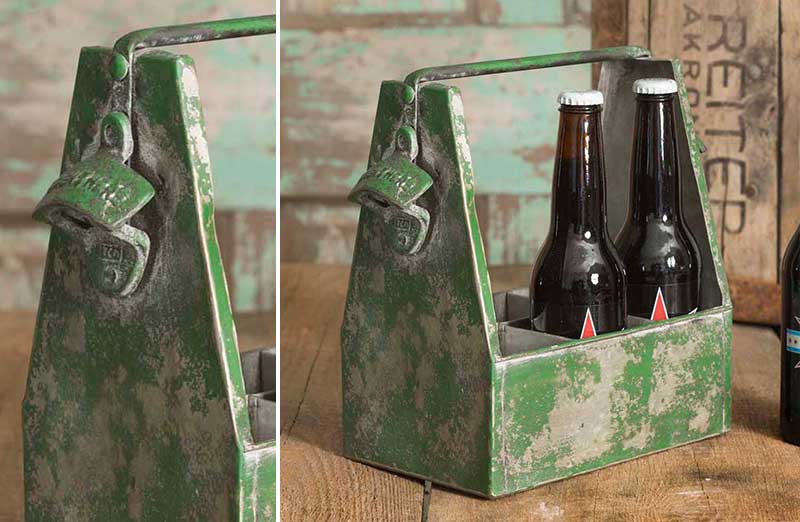 Metal Soda Caddy with Bottle Openers