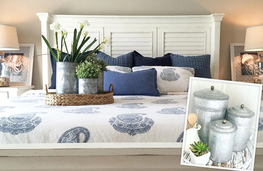 Tall Galvanized Canisters, Set Of 3