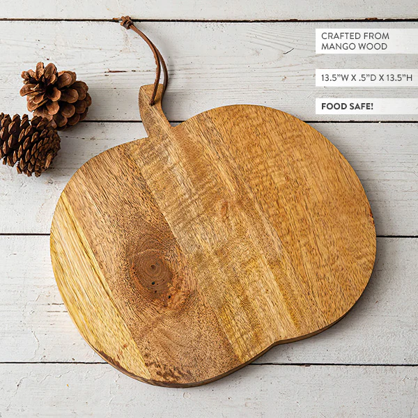 Wood Pumpkin Charcuterie Cutting Board
