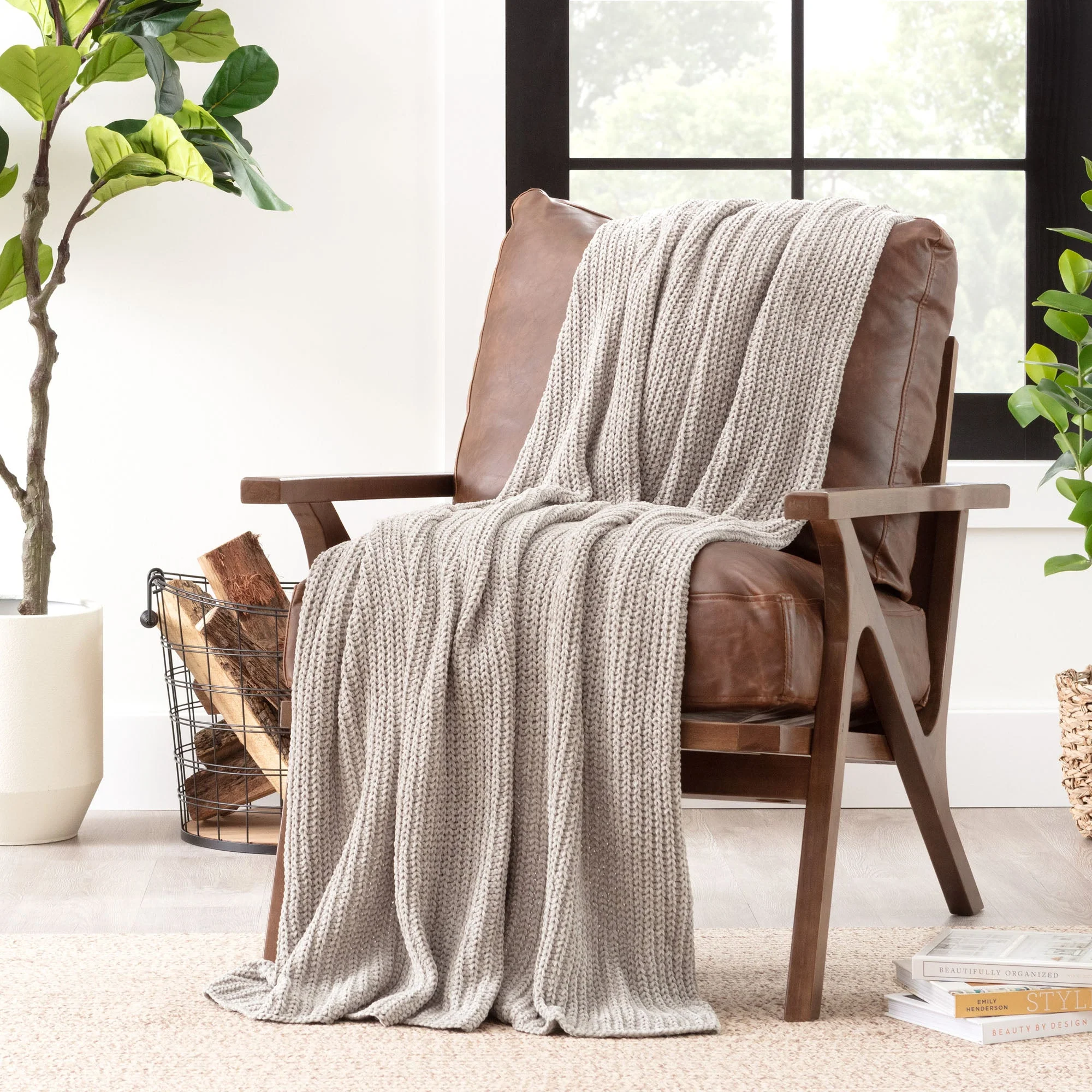 Knit Chenille Throw Blanket